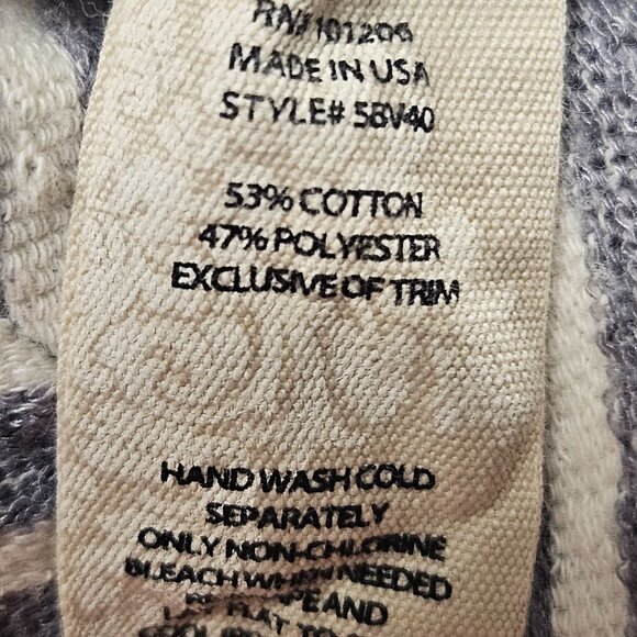 Soft Surroundings Womens 2X Gray White Stripe Sweater Long Sleeve Button Accent - Picture 8 of 9